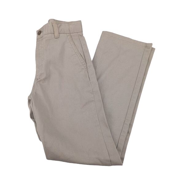 EUC Chaps Khaki Dress Pants Cotton Blend Boys US 12 Flat Pockets - Picture 2 of 10